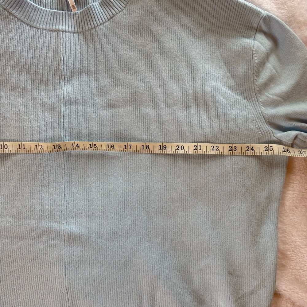 Free People Time On My Side Light Blue Women's Sweater Mini Dress NWOT - Picture 5 of 6
